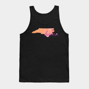 North Carolina Home Watercolor Pink Orange Tank Top